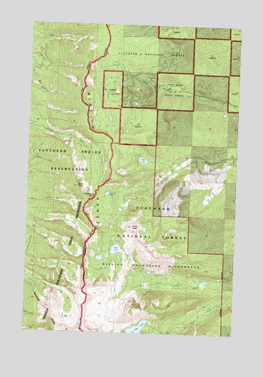 Cedar Lake, MT USGS Topographic Map