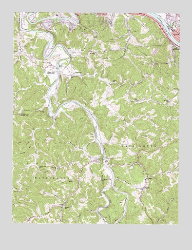 Alum Creek, WV USGS Topographic Map