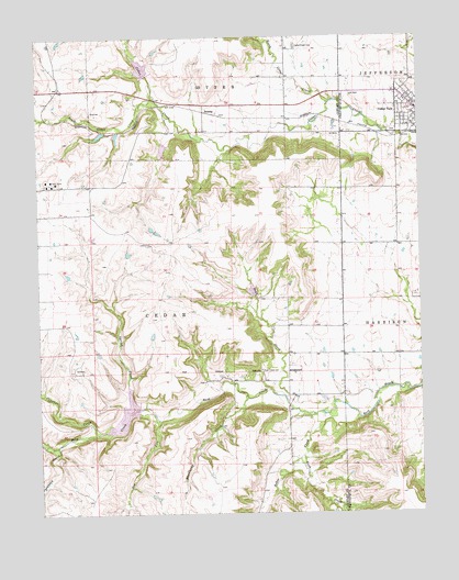 Cedar Vale West, KS USGS Topographic Map