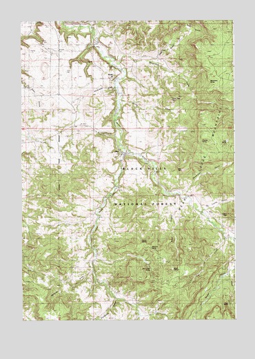Alva, WY USGS Topographic Map