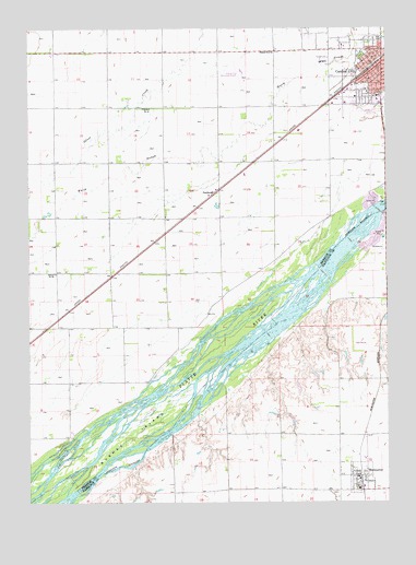 Central City West, NE USGS Topographic Map