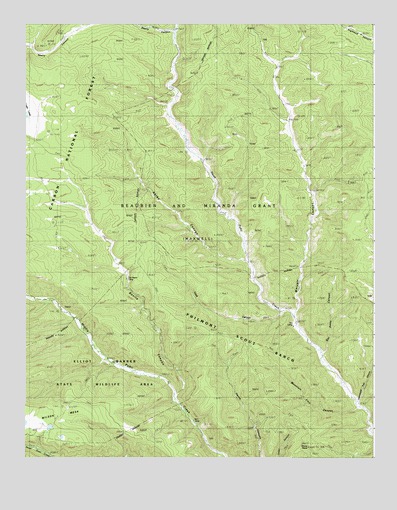 Abreu Canyon, NM USGS Topographic Map