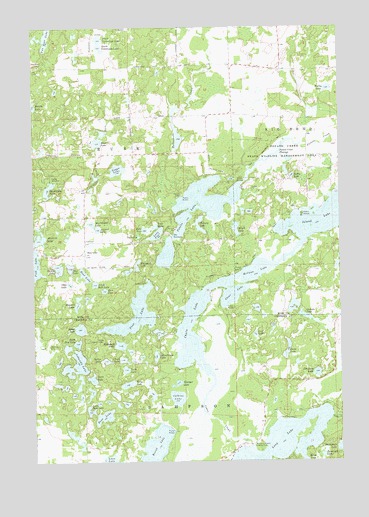 Chain Lake, WI USGS Topographic Map