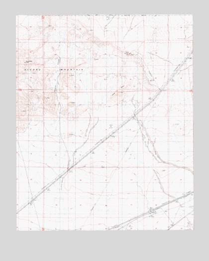 Alvord Mountain East, CA USGS Topographic Map