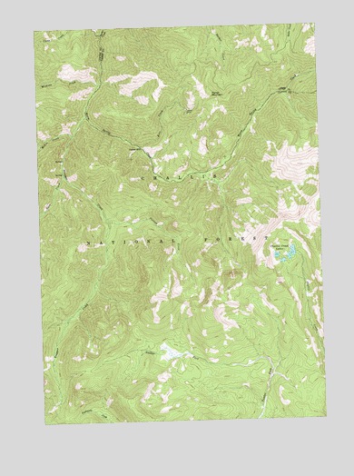 Challis Creek Lakes, ID USGS Topographic Map