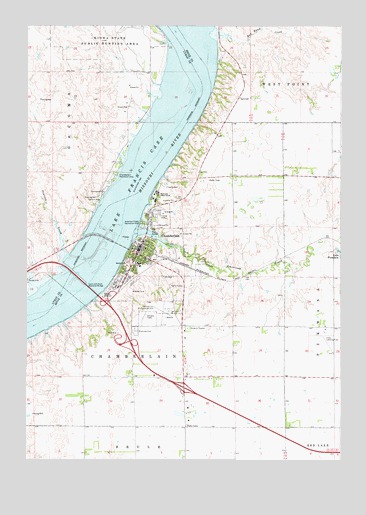 Chamberlain, SD USGS Topographic Map