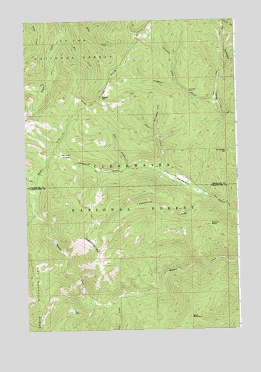 Chamberlain Mountain, ID USGS Topographic Map