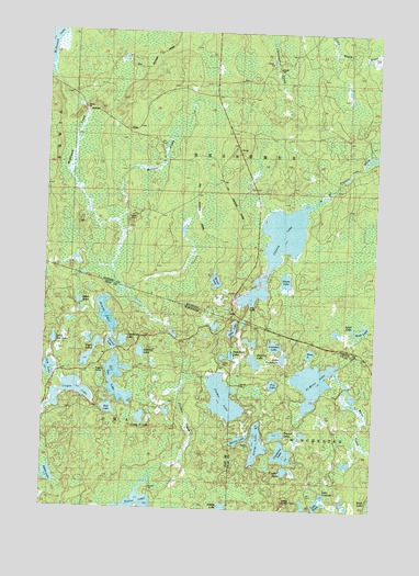 Chaney Lake, MI USGS Topographic Map