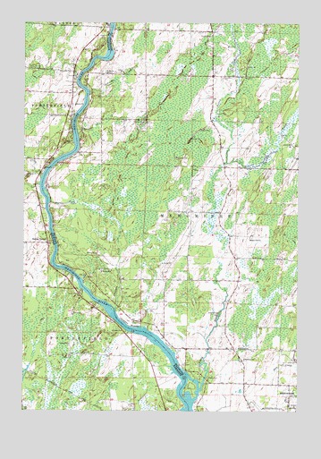 Chappee Rapids, MI USGS Topographic Map
