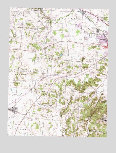 Amanda, OH USGS Topographic Map