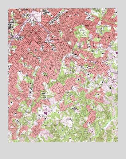Charlotte East, NC USGS Topographic Map