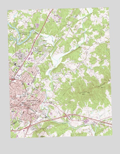 Charlottesville East, VA USGS Topographic Map