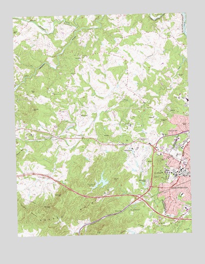 Charlottesville West, VA USGS Topographic Map