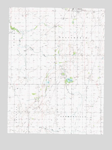 Chatsworth South, IL USGS Topographic Map