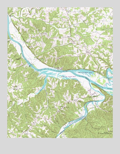 Cheatham Dam, TN USGS Topographic Map