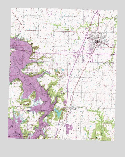 Checotah, OK USGS Topographic Map