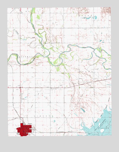 Cherokee North, OK USGS Topographic Map