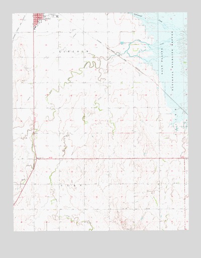 Cherokee South, OK USGS Topographic Map