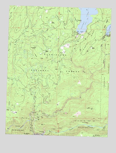 Cherry Lake South, CA USGS Topographic Map