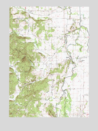Cheshire, OR USGS Topographic Map