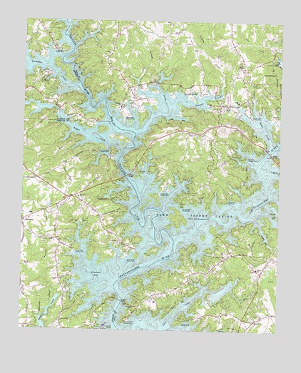 Chestatee, GA USGS Topographic Map