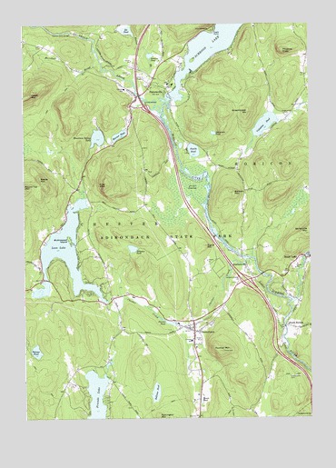 Chestertown, NY USGS Topographic Map