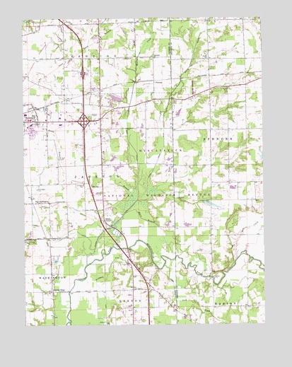 Chestnut Ridge, IN USGS Topographic Map