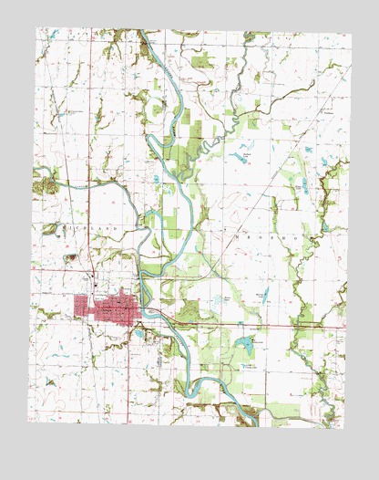 Chetopa, KS USGS Topographic Map