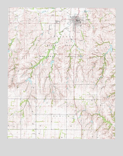 Cheyenne, OK USGS Topographic Map