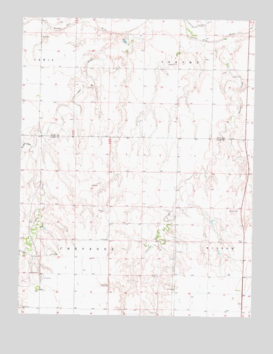 Cheyenne Creek, KS USGS Topographic Map