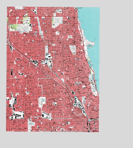 Chicago Loop, IL USGS Topographic Map