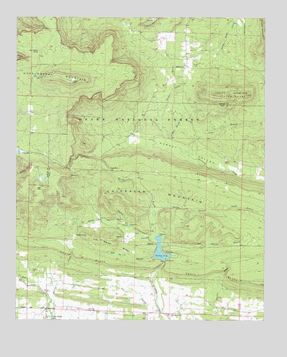 Chickalah Mountain West, AR USGS Topographic Map