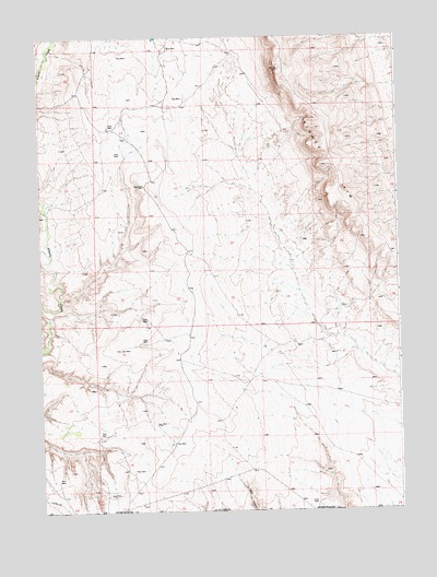 Chicken Creek SE, WY USGS Topographic Map
