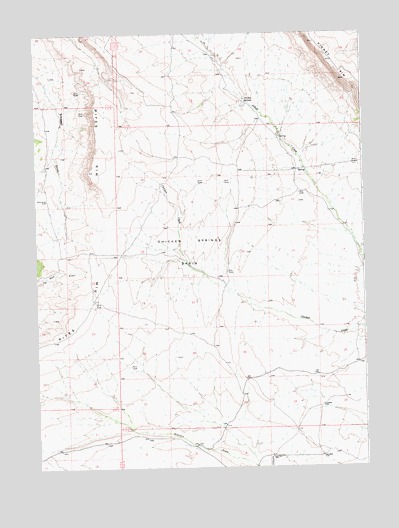 Chicken Creek West, WY USGS Topographic Map