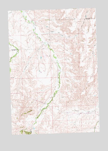 Chilkoot Coulee, MT USGS Topographic Map