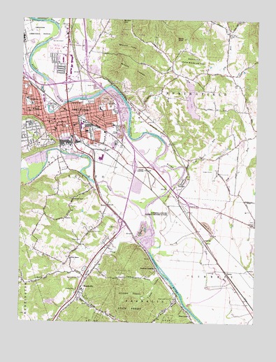 Chillicothe East, OH USGS Topographic Map