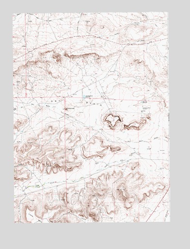 Chimney Butte, WY USGS Topographic Map