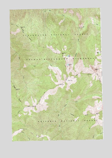 Chimney Peak, ID USGS Topographic Map