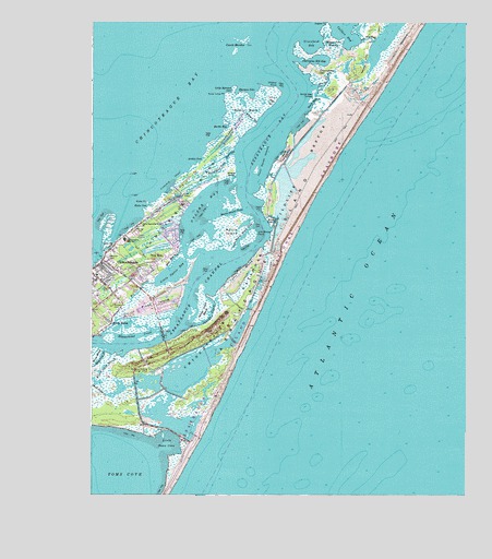 Chincoteague East, VA USGS Topographic Map