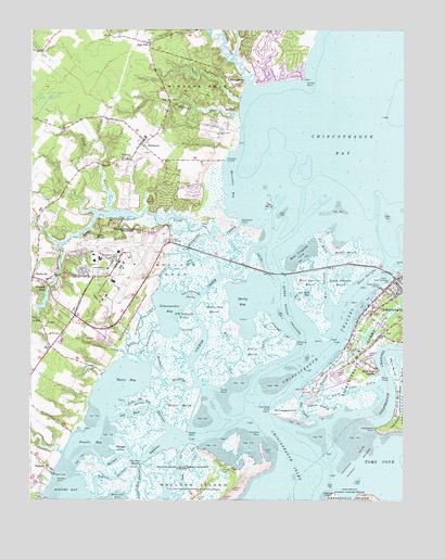 Chincoteague West, VA USGS Topographic Map