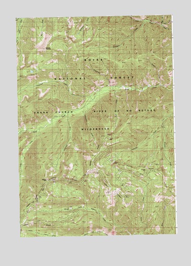 Chinook Mountain, ID USGS Topographic Map
