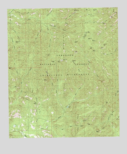 Chiricahua Peak, AZ USGS Topographic Map