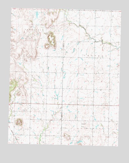 Chouteau NW, OK USGS Topographic Map