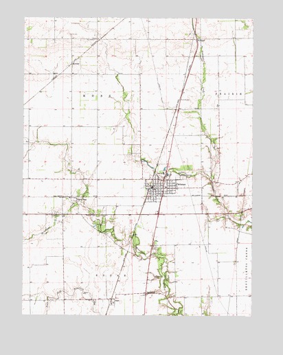 Chrisman, IL USGS Topographic Map