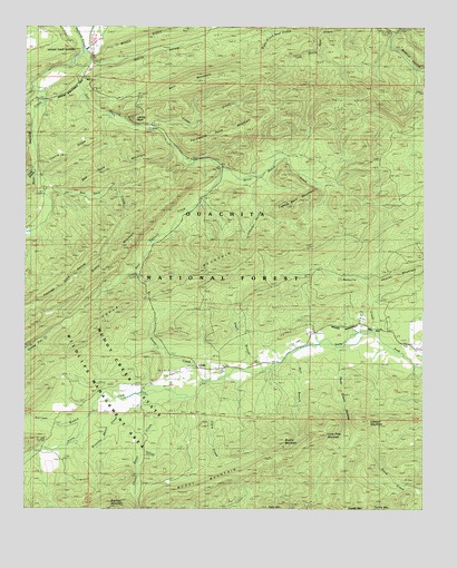 Chula Mountain, AR USGS Topographic Map