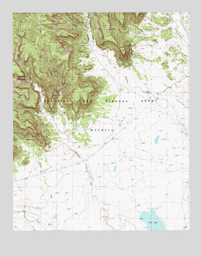 Cimarron SE, NM USGS Topographic Map