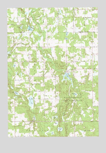Clam Falls, WI USGS Topographic Map
