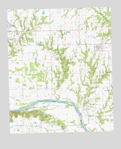 Achille, OK USGS Topographic Map