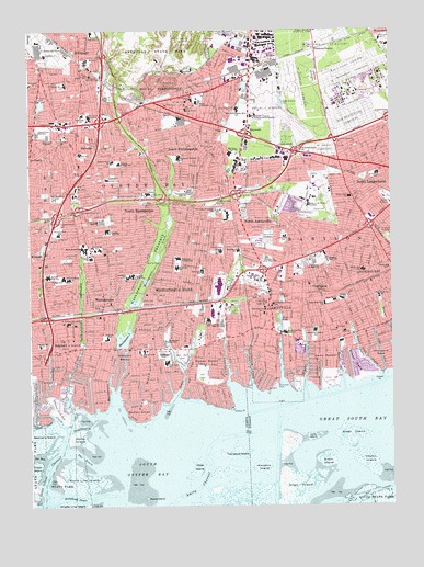 Amityville, NY USGS Topographic Map