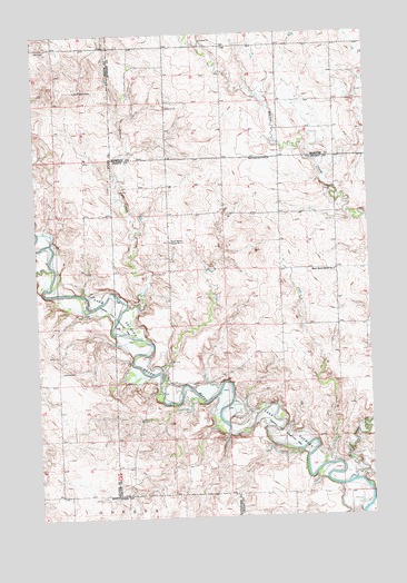 Clark Butte NE, ND USGS Topographic Map